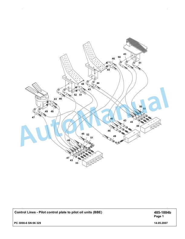 Komatsu PC3000-6 Hydraulic Mining Excavator Parts Manual G06329-2