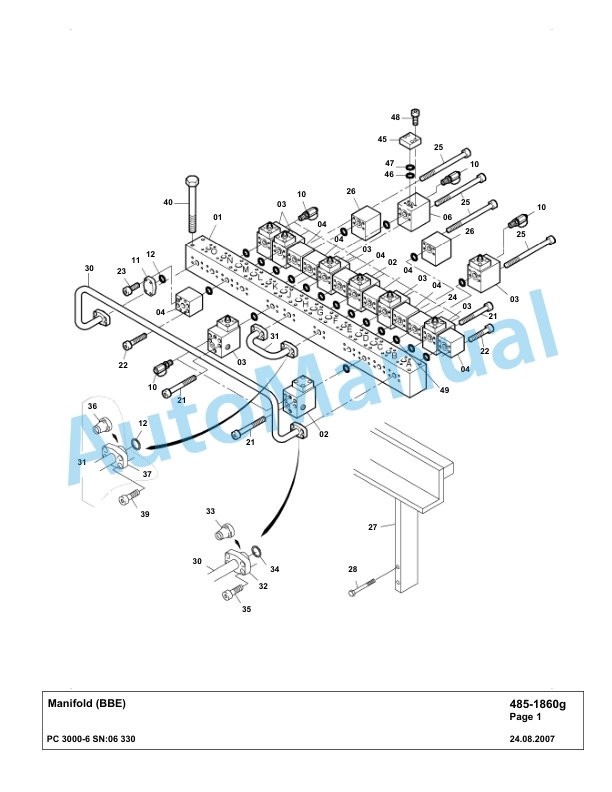 Komatsu PC3000-6 Hydraulic Mining Excavator Parts Manual G06330-3