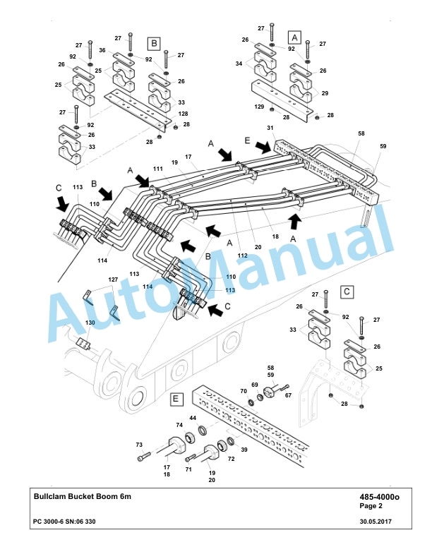 Komatsu PC3000-6 Hydraulic Mining Excavator Parts Manual G06330-5