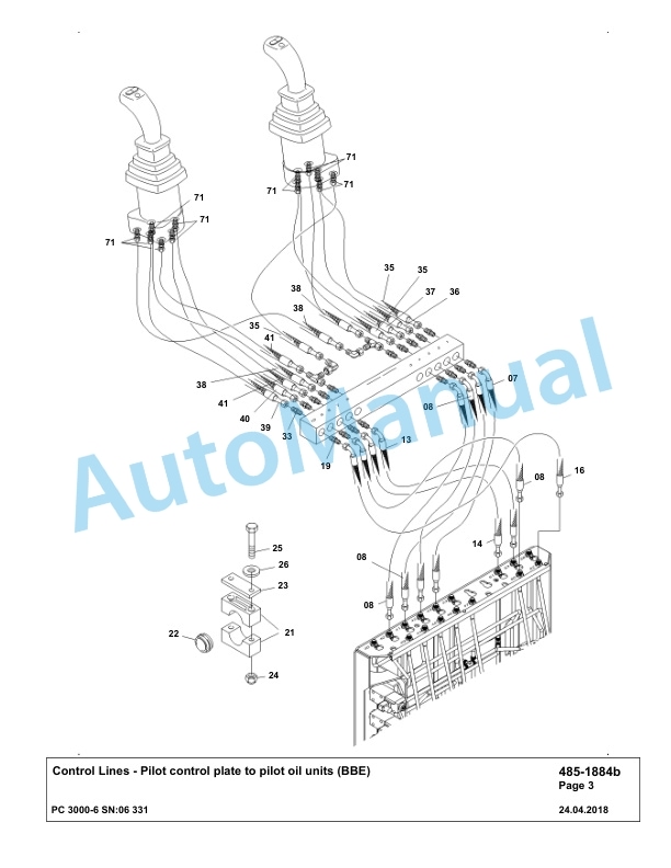 Komatsu PC3000-6 Hydraulic Mining Excavator Parts Manual G06331-2