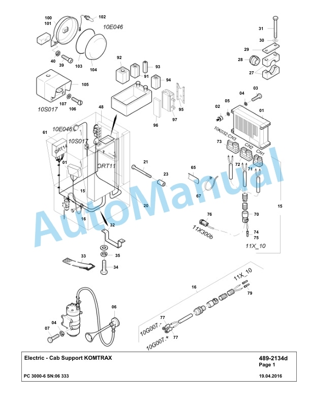 Komatsu PC3000-6 Hydraulic Mining Excavator Parts Manual G06333-4