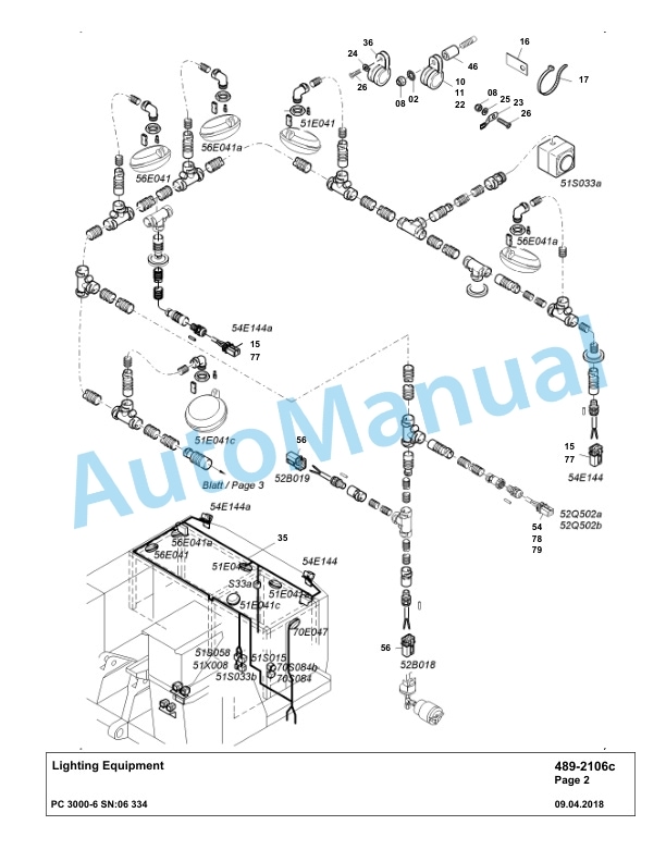 Komatsu PC3000-6 Hydraulic Mining Excavator Parts Manual G06334-4