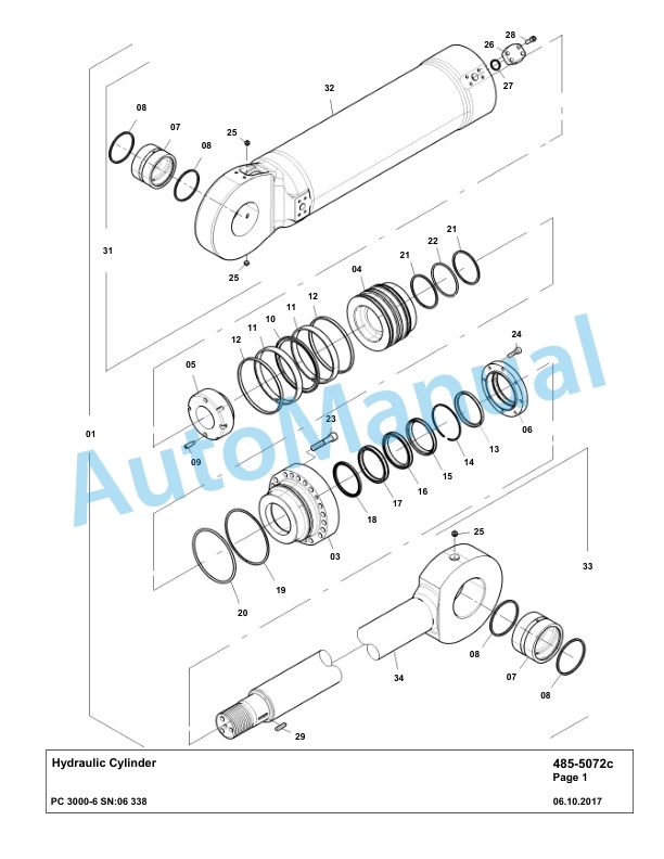 Komatsu PC3000-6 Hydraulic Mining Excavator Parts Manual G06338-3