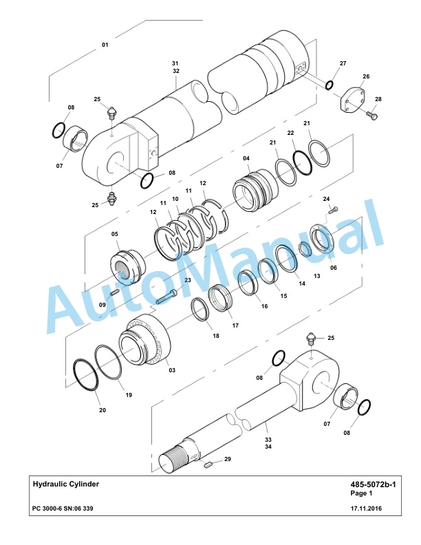 Komatsu PC3000-6 Hydraulic Mining Excavator Parts Manual G06339-3