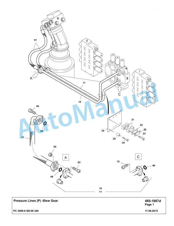 Komatsu PC3000-6 Hydraulic Mining Excavator Parts Manual G06340-2