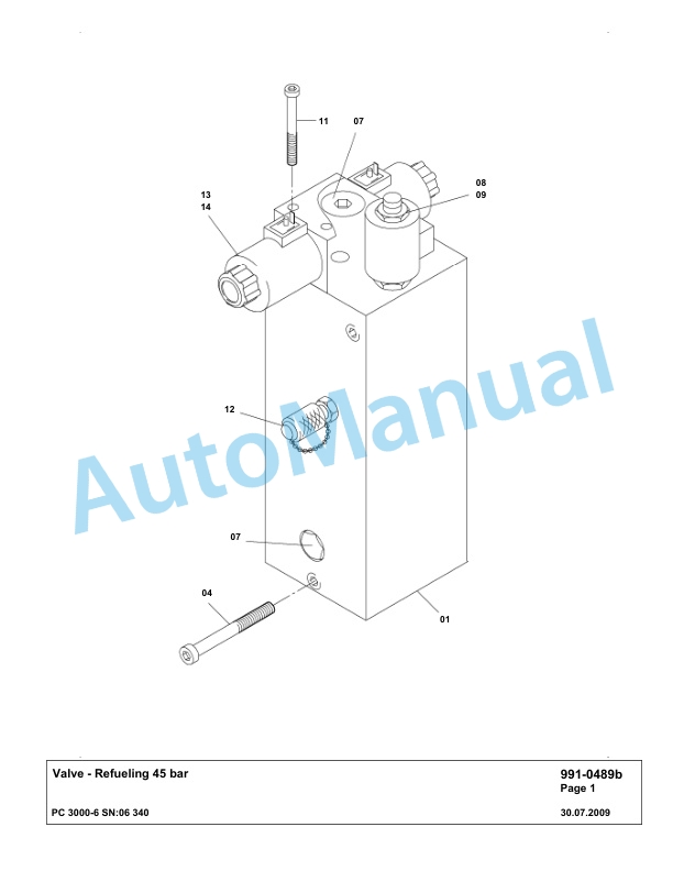 Komatsu PC3000-6 Hydraulic Mining Excavator Parts Manual G06340-5