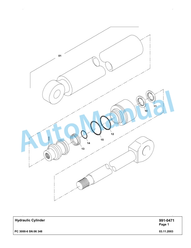 Komatsu PC3000-6 Hydraulic Mining Excavator Parts Manual G06348-5