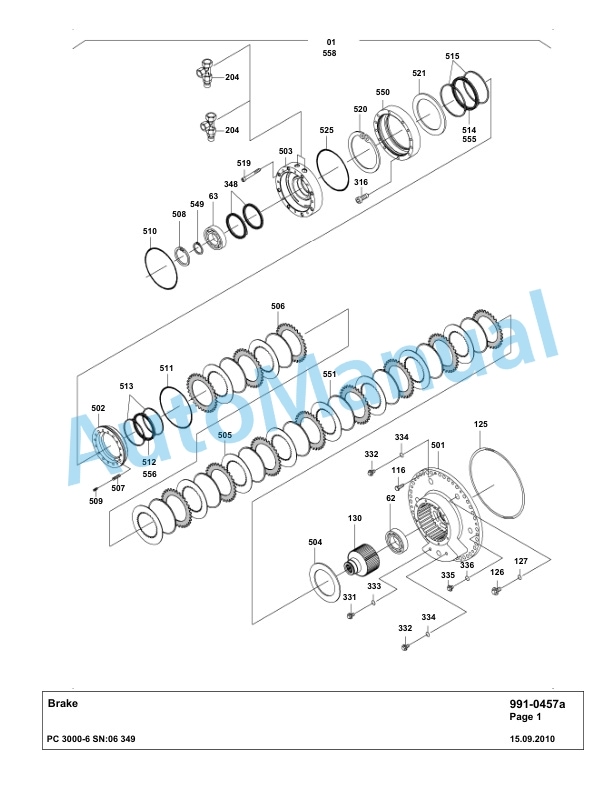 Komatsu PC3000-6 Hydraulic Mining Excavator Parts Manual G06349-5