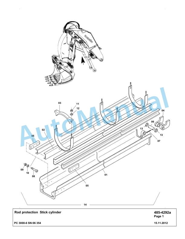 Komatsu PC3000-6 Hydraulic Mining Excavator Parts Manual G06354-3