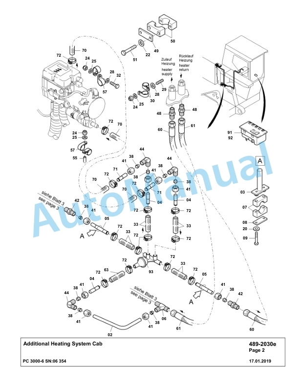 Komatsu PC3000-6 Hydraulic Mining Excavator Parts Manual G06354-4