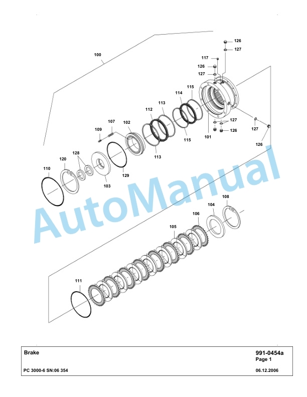 Komatsu PC3000-6 Hydraulic Mining Excavator Parts Manual G06354-5