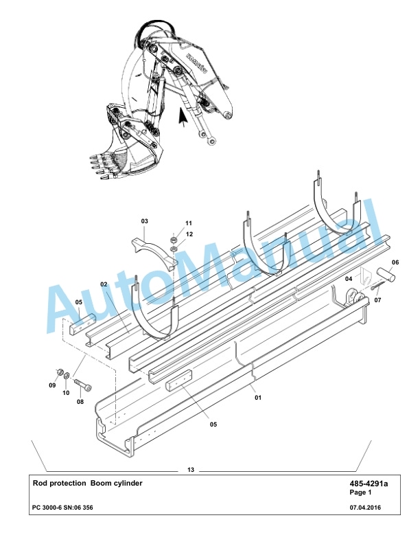 Komatsu PC3000-6 Hydraulic Mining Excavator Parts Manual G06356-3