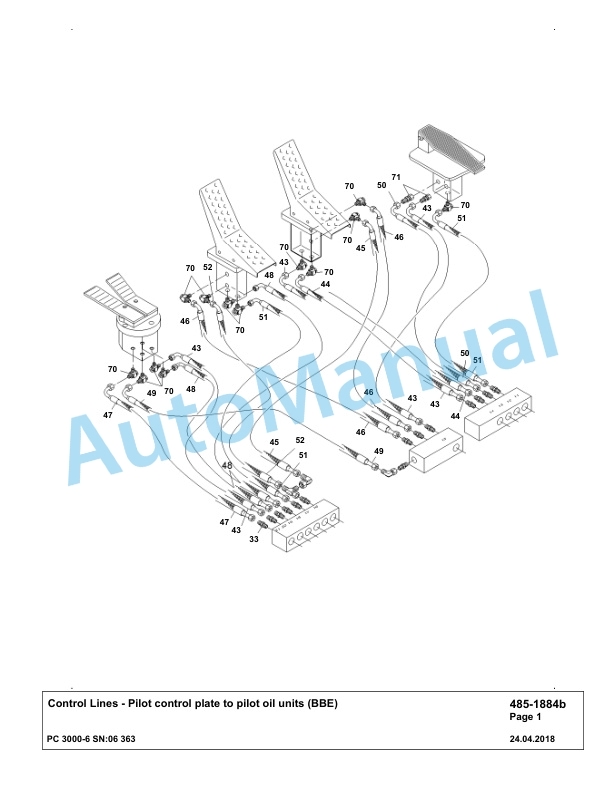 Komatsu PC3000-6 Hydraulic Mining Excavator Parts Manual G06363-2
