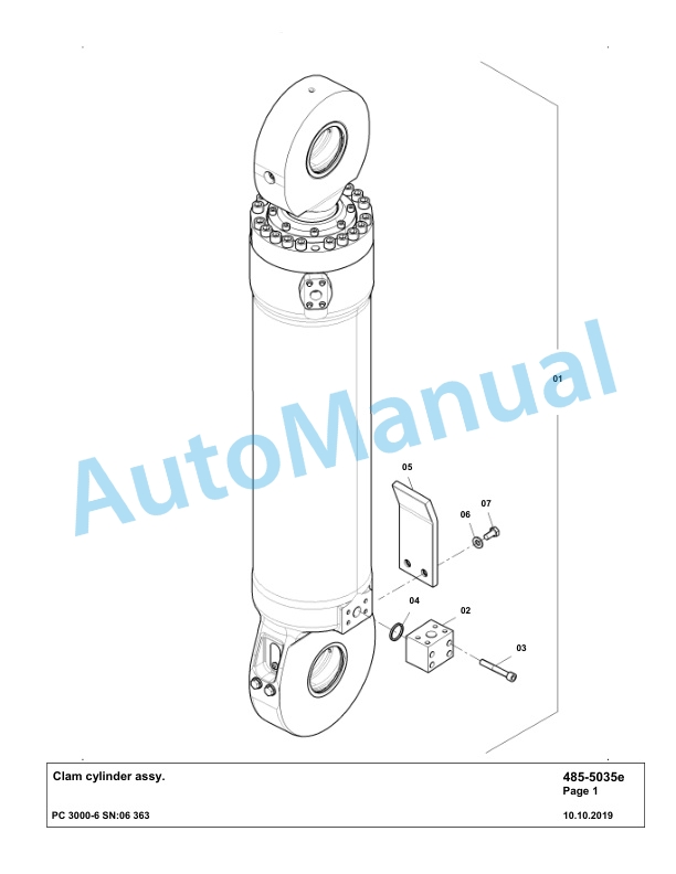 Komatsu PC3000-6 Hydraulic Mining Excavator Parts Manual G06363-3