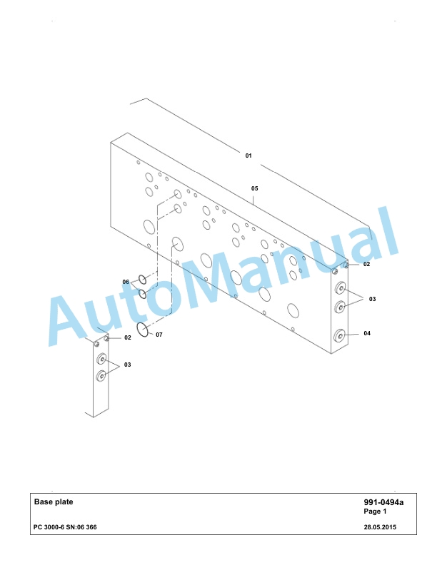 Komatsu PC3000-6 Hydraulic Mining Excavator Parts Manual G06366-5