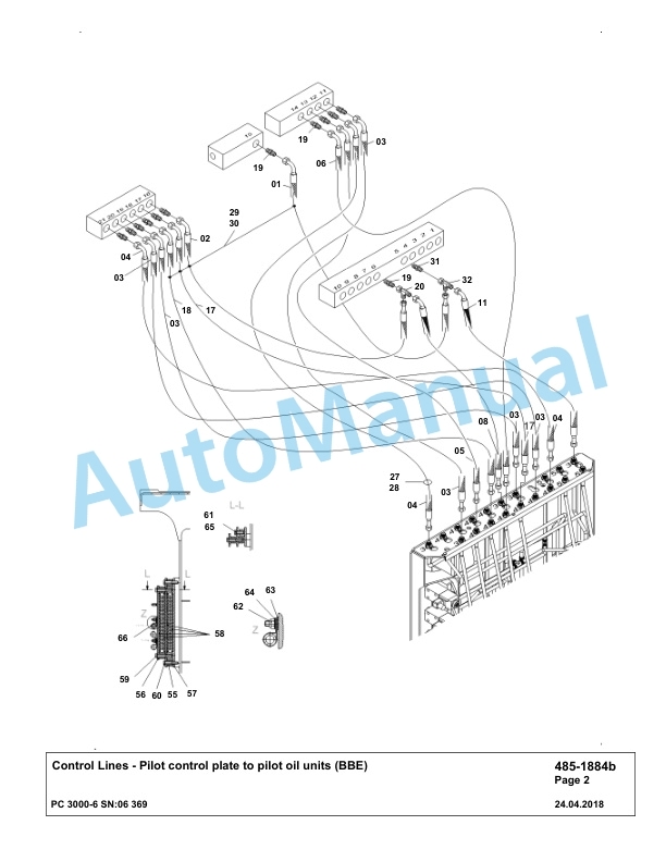 Komatsu PC3000-6 Hydraulic Mining Excavator Parts Manual G06369-2