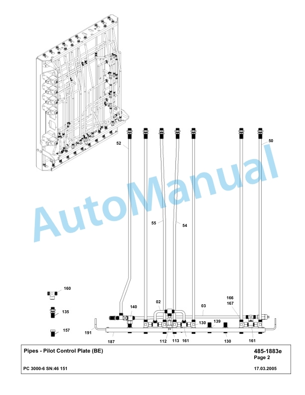 Komatsu PC3000-6 Hydraulic Mining Excavator Parts Manual G46151-3