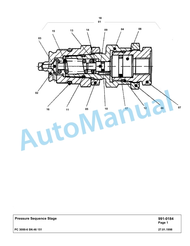 Komatsu PC3000-6 Hydraulic Mining Excavator Parts Manual G46151-5