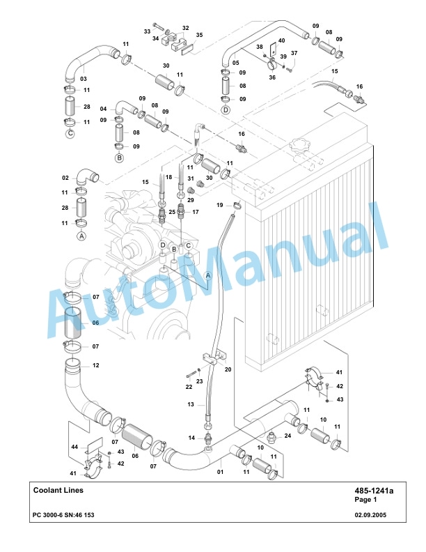 Komatsu PC3000-6 Hydraulic Mining Excavator Parts Manual G46153-2