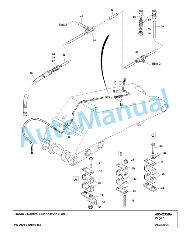 Komatsu PC3000-6 Hydraulic Mining Excavator Parts Manual G46153-4