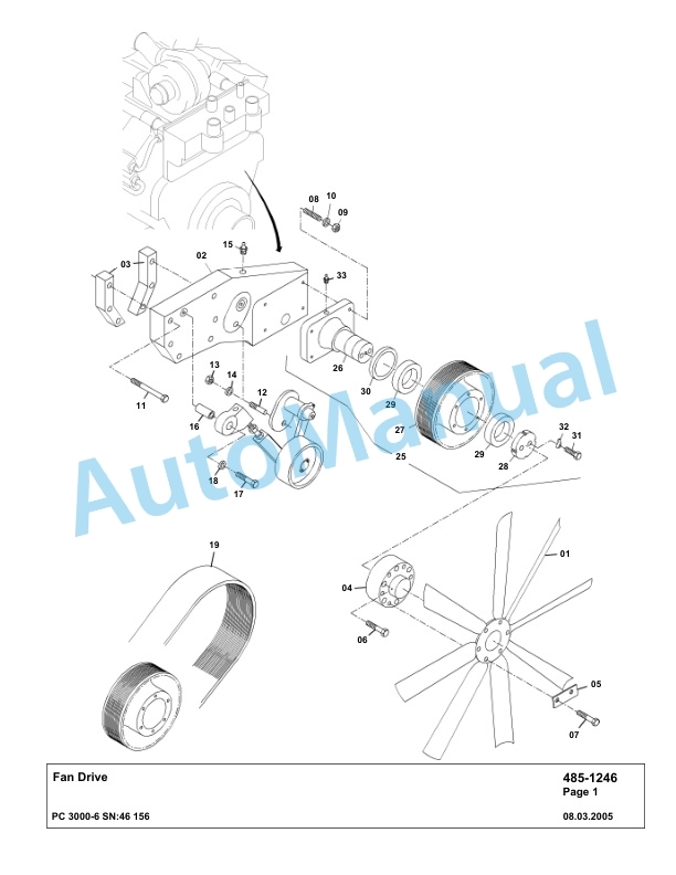 Komatsu PC3000-6 Hydraulic Mining Excavator Parts Manual G46156-2