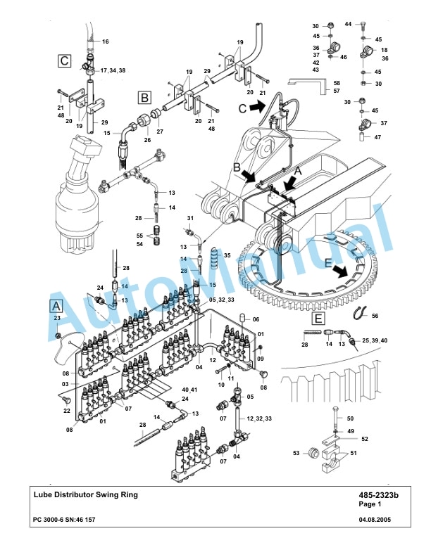 Komatsu PC3000-6 Hydraulic Mining Excavator Parts Manual G46157-4