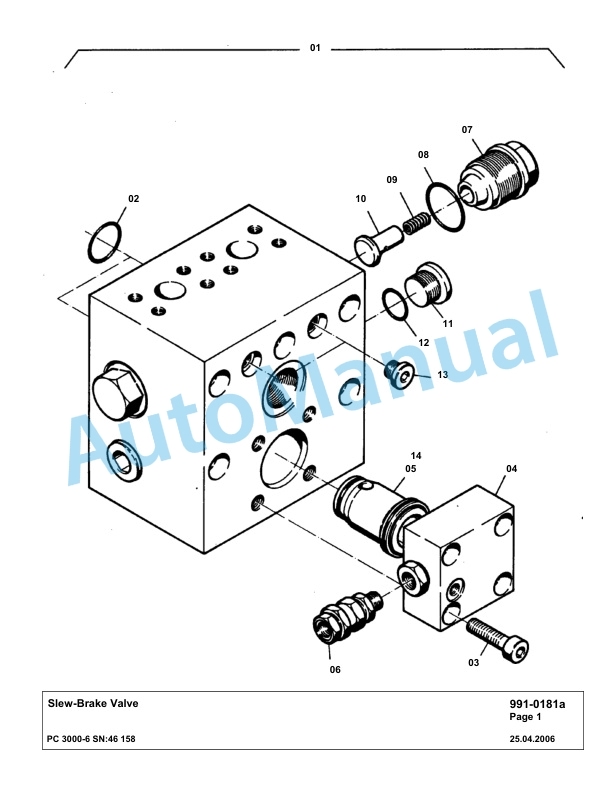 Komatsu PC3000-6 Hydraulic Mining Excavator Parts Manual G46158-5