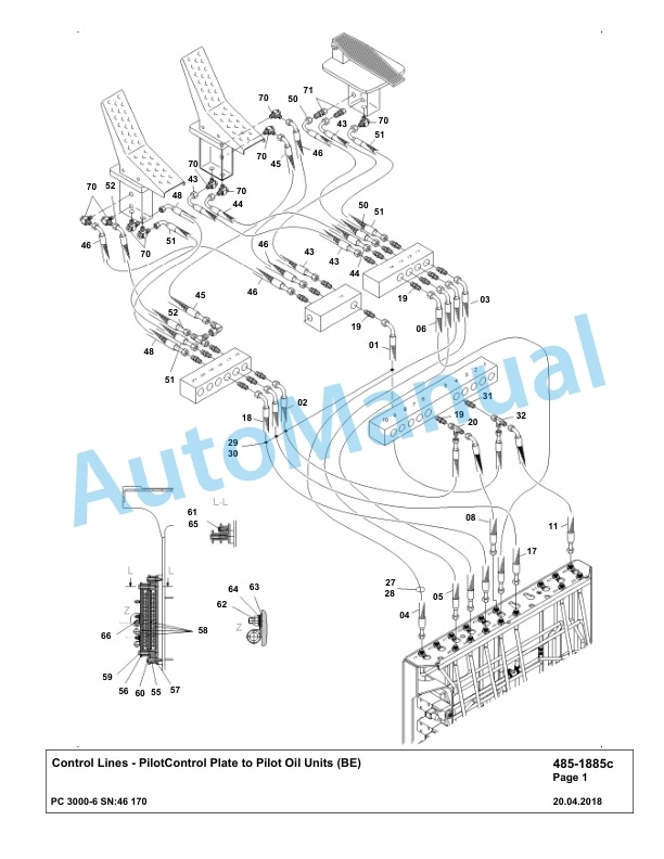 Komatsu PC3000-6 Hydraulic Mining Excavator Parts Manual G46170-3