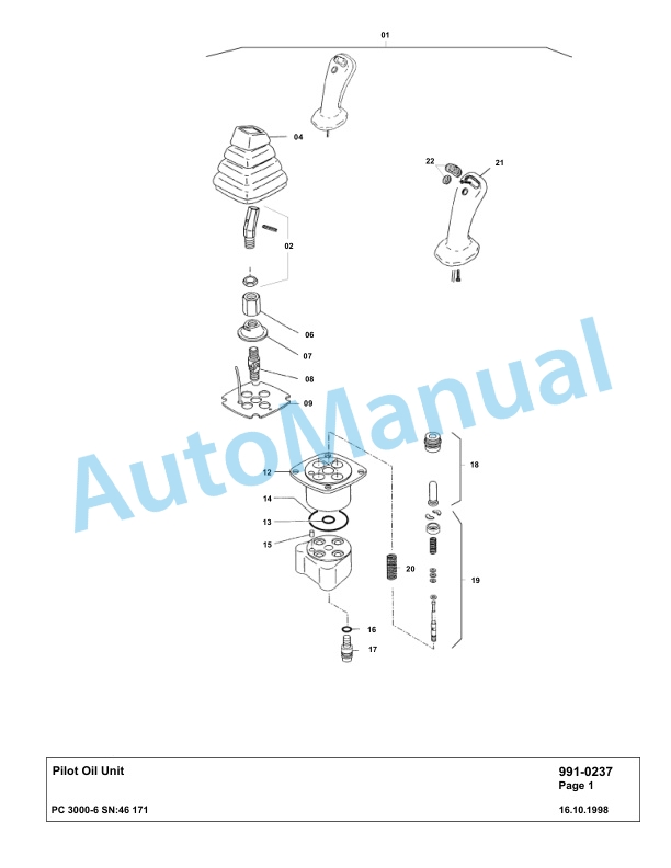 Komatsu PC3000-6 Hydraulic Mining Excavator Parts Manual G46171-5