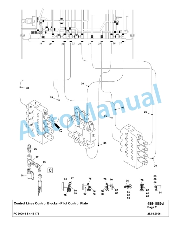 Komatsu PC3000-6 Hydraulic Mining Excavator Parts Manual G46175-3