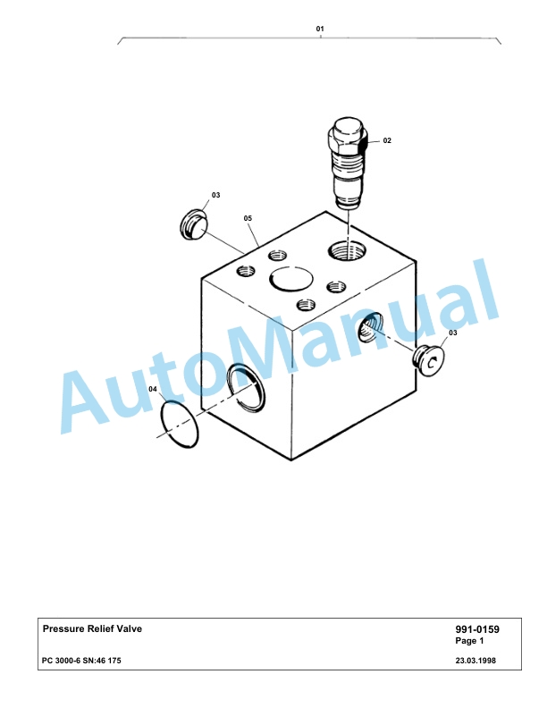 Komatsu PC3000-6 Hydraulic Mining Excavator Parts Manual G46175-5