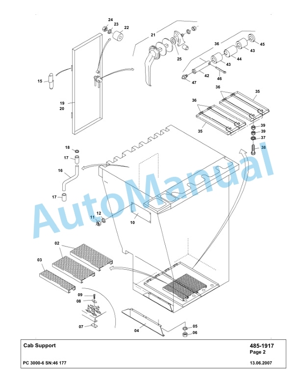 Komatsu PC3000-6 Hydraulic Mining Excavator Parts Manual G46177-3