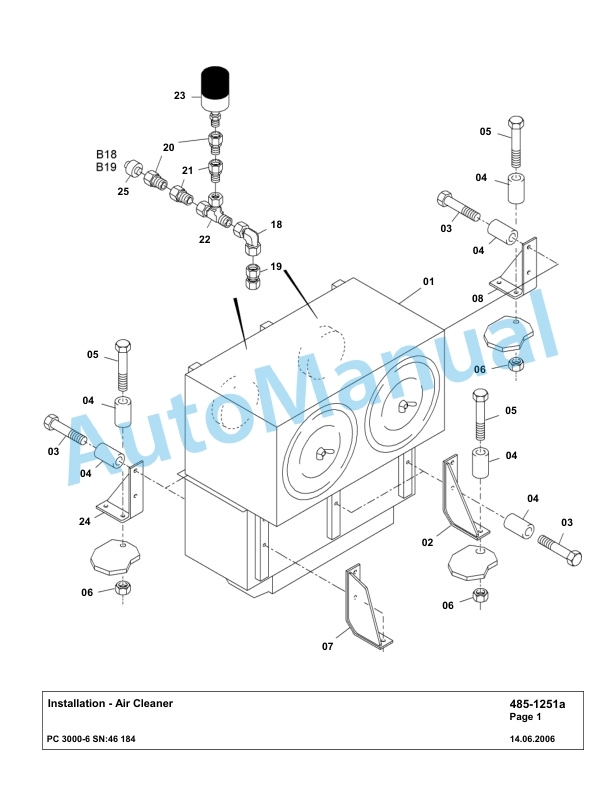 Komatsu PC3000-6 Hydraulic Mining Excavator Parts Manual G46184-2