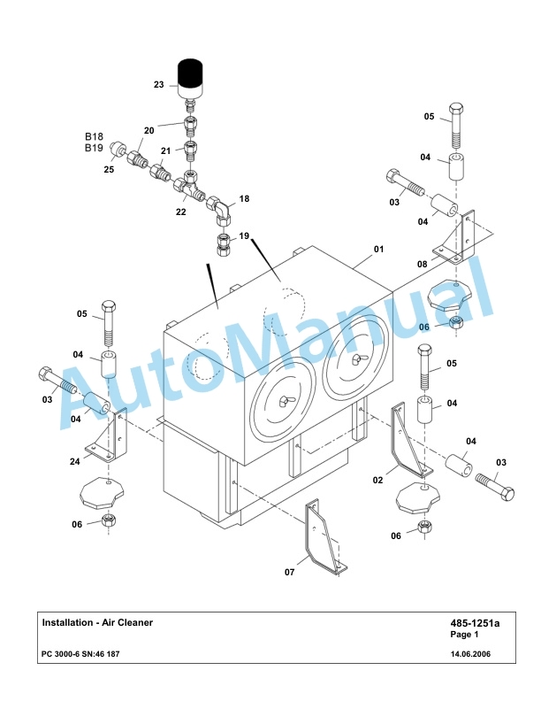 Komatsu PC3000-6 Hydraulic Mining Excavator Parts Manual G46187-2