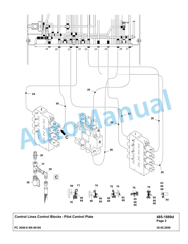 Komatsu PC3000-6 Hydraulic Mining Excavator Parts Manual G46194-3