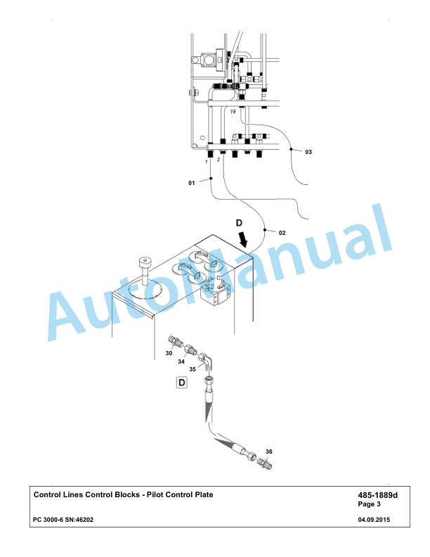 Komatsu PC3000-6 Hydraulic Mining Excavator Parts Manual G46202-3