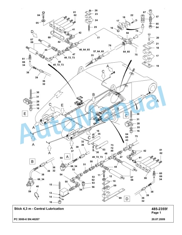 Komatsu PC3000-6 Hydraulic Mining Excavator Parts Manual G46207-4