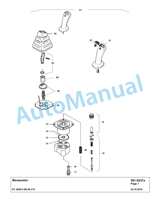 Komatsu PC3000-6 Hydraulic Mining Excavator Parts Manual G46215-5