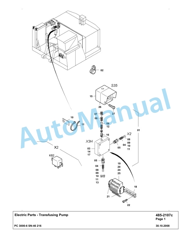 Komatsu PC3000-6 Hydraulic Mining Excavator Parts Manual G46216-3