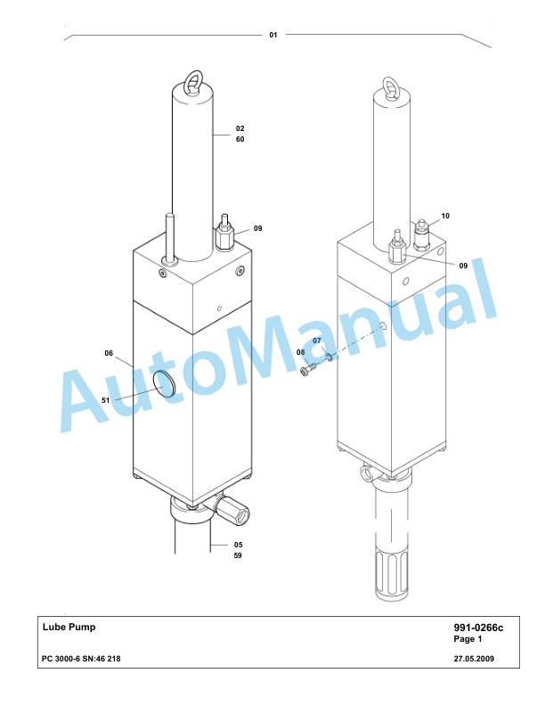 Komatsu PC3000-6 Hydraulic Mining Excavator Parts Manual G46218-5