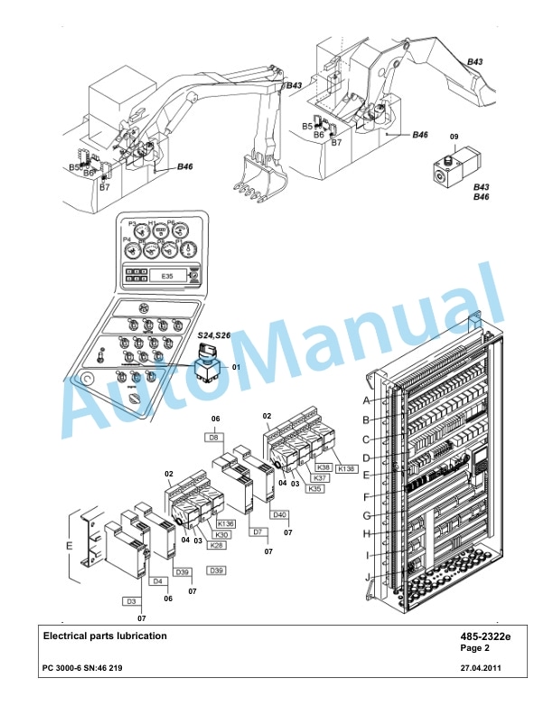 Komatsu PC3000-6 Hydraulic Mining Excavator Parts Manual G46219-4