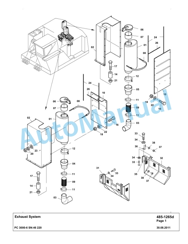 Komatsu PC3000-6 Hydraulic Mining Excavator Parts Manual G46220-2