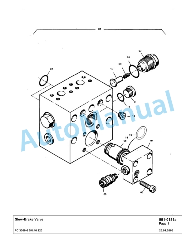 Komatsu PC3000-6 Hydraulic Mining Excavator Parts Manual G46220-5
