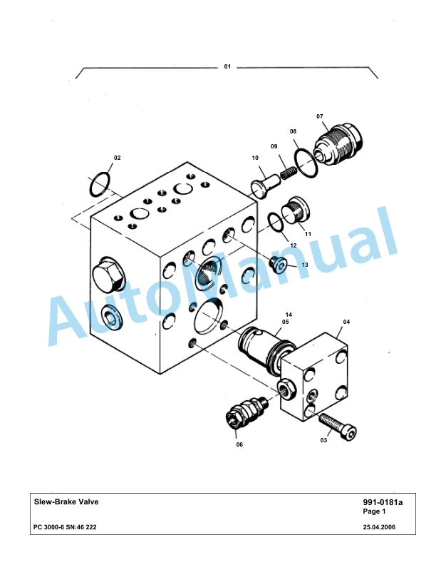 Komatsu PC3000-6 Hydraulic Mining Excavator Parts Manual G46222-5