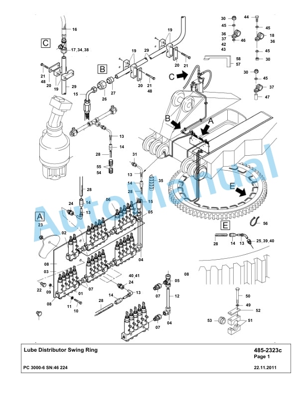 Komatsu PC3000-6 Hydraulic Mining Excavator Parts Manual G46224-4