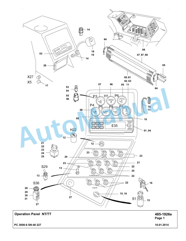 Komatsu PC3000-6 Hydraulic Mining Excavator Parts Manual G46227-3