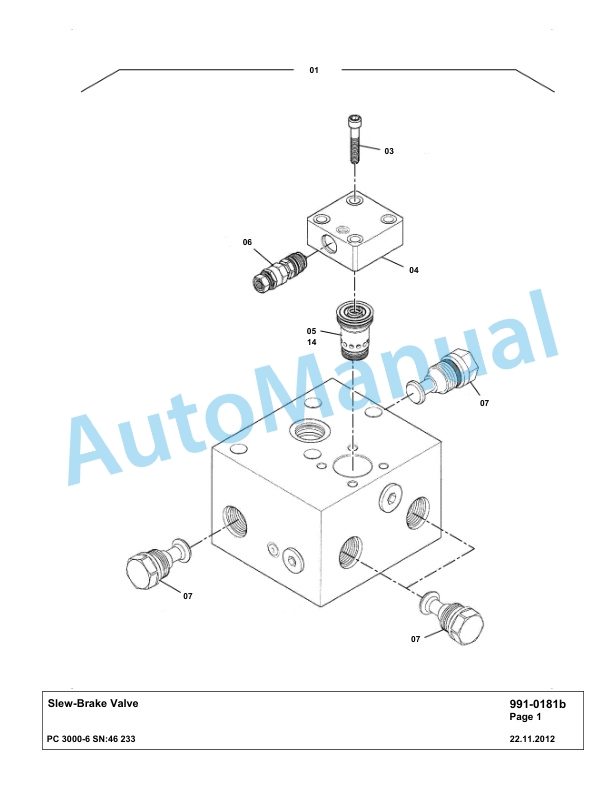 Komatsu PC3000-6 Hydraulic Mining Excavator Parts Manual G46233-5