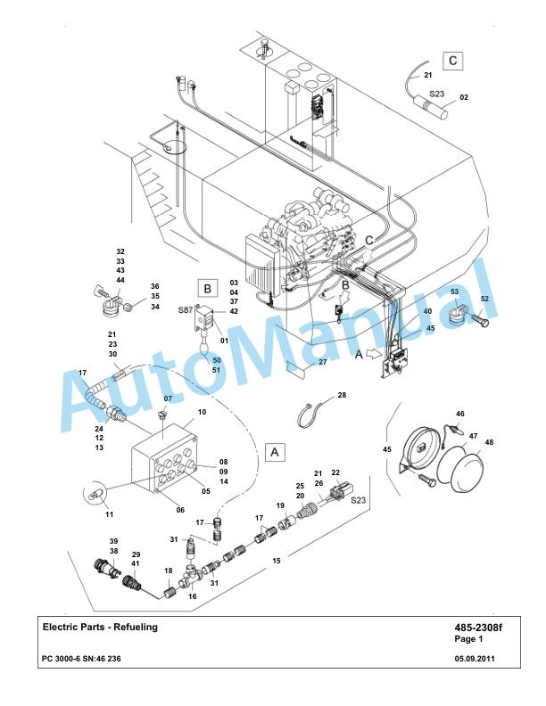 Komatsu PC3000-6 Hydraulic Mining Excavator Parts Manual G46236-4