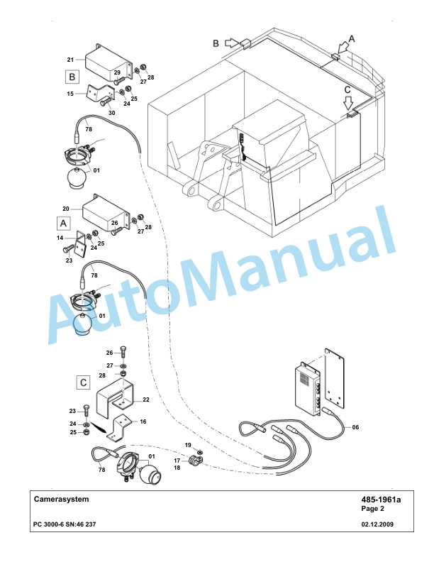 Komatsu PC3000-6 Hydraulic Mining Excavator Parts Manual G46237-3