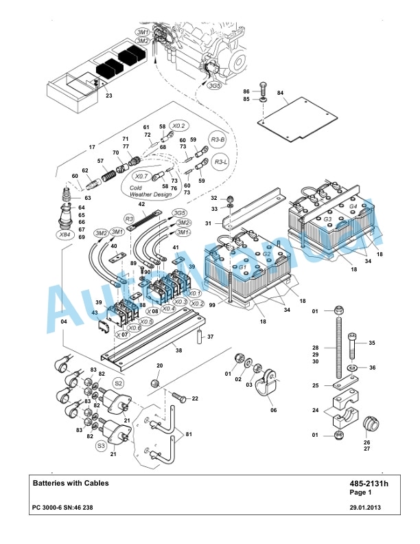 Komatsu PC3000-6 Hydraulic Mining Excavator Parts Manual G46238-3
